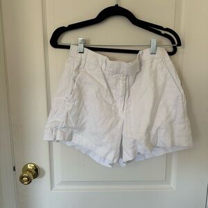 abercrombie and fitch white linen shorts. worn twice.